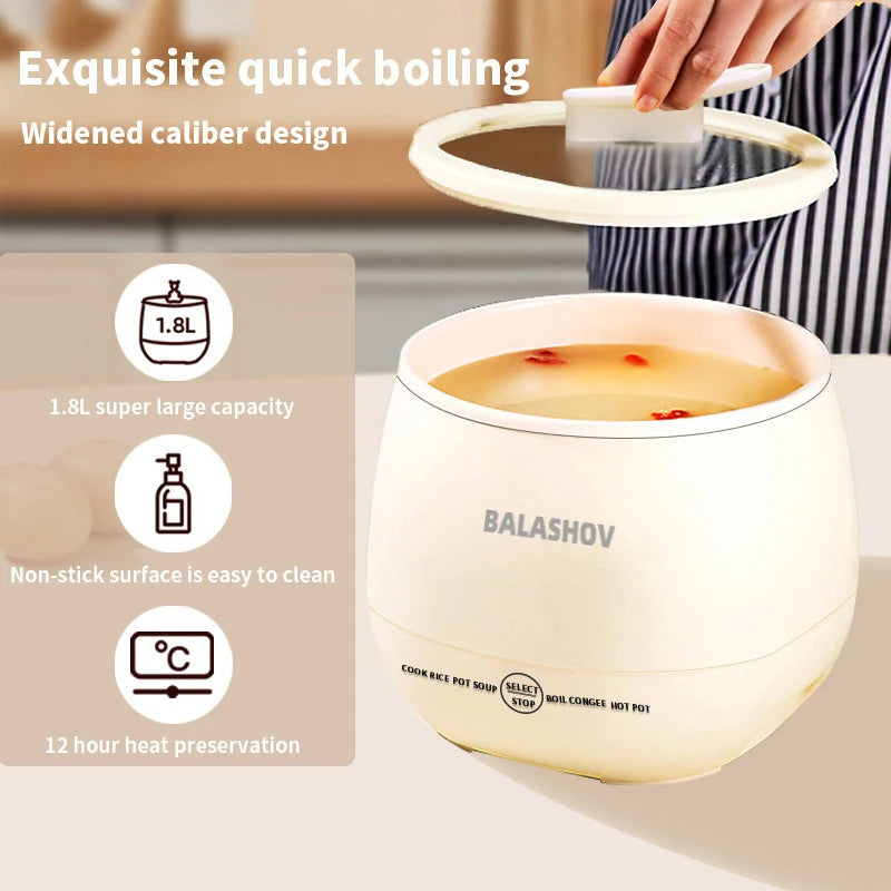 NNEOBA 1.8L Multifunctional Electric Mini Rice Cooker