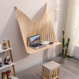 NNETM Wooden Folding Table with Creative Hanging Design