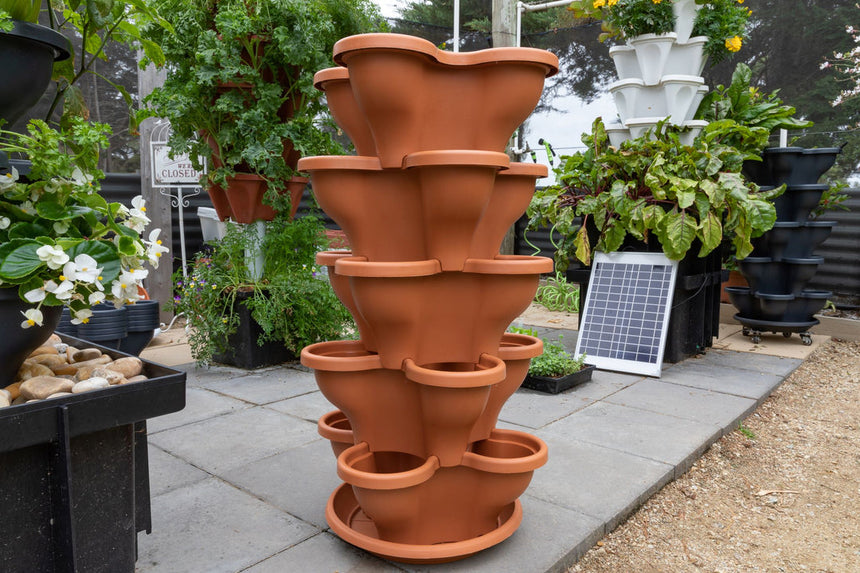 Single 5 Tier Extra Large Verandah Planter - Terracotta