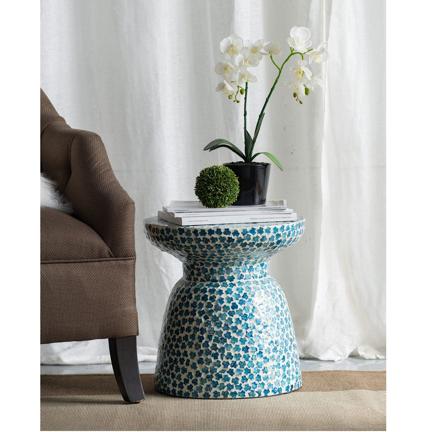 SANTORINI SHELL STOOL/SIDE TABLE