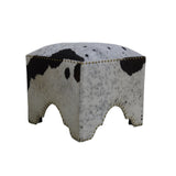 HAND MADE HAND CRAFTED COW OTTOMAN