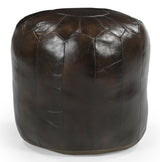 GENUINE LEATHER MOROCCAN OTTOMAN