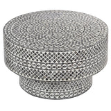 DIAMOND MOTHER OF PEARL COFFEE TABLE BLACK