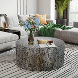 CORDELIA ROUND MOTHER OF PEARL COFFEE TABLE