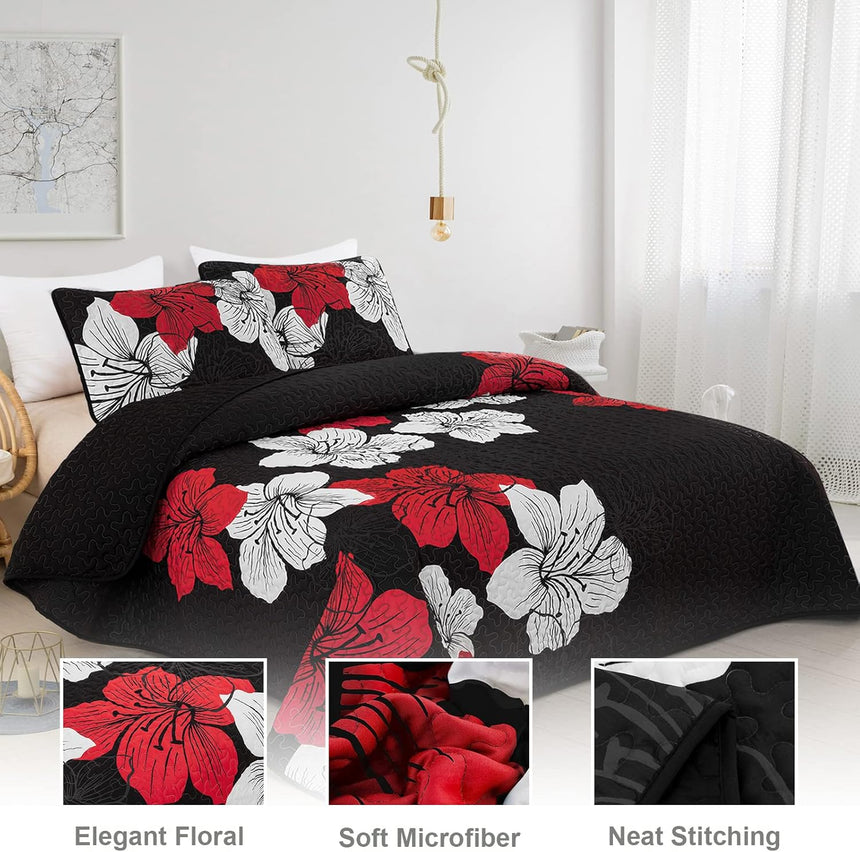 Glorious Quilted coverlet and pillowcovers set: Unmatched Beauty - Queen size