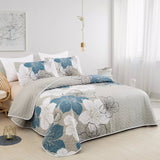 Intricate Quilted Coverlet and Pillowcases Set: Artistry in Every Stitch - Queen size