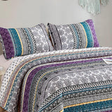 Aesthetic Quilted Bedspread and Pillowcases Set: Unify Your Bedroom's Look - Queen size