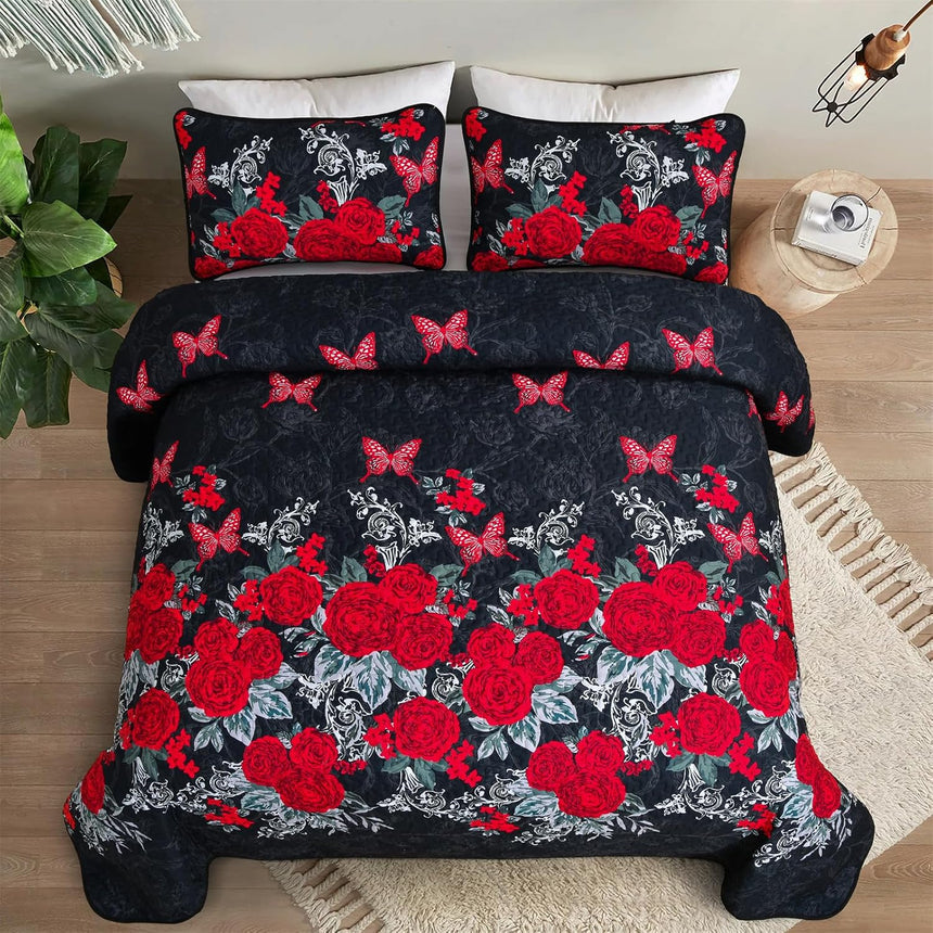 Universal Quilted coverlet and pillowcovers set: Fits Any Decor Style - Queen size