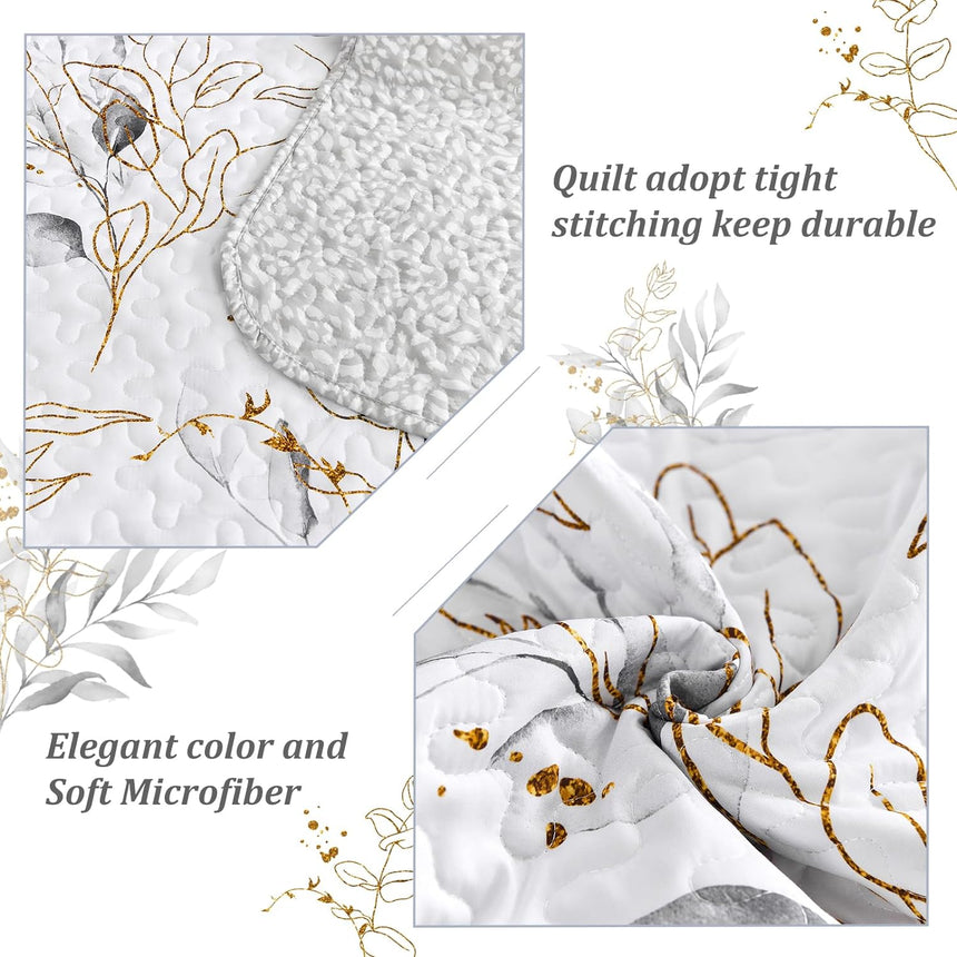 Breathtaking Quilted Coverlet and Pillowcases Set: Transform Your Bedroom's Look - Queen size