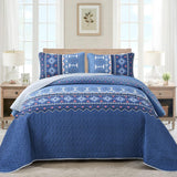 Nature Lover's Quilted bedspread and pillowcovers set: Inspired by the Outdoors - Queen size