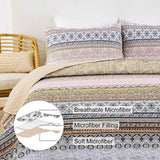 Crafted Quilted Bedspread and Pillowcases Set: A Testament to Skilled Craftsmanship - Queen size