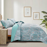 Distinctive Quilted Coverlet and Pillowcases Set: Make a Bold Statement - Queen size