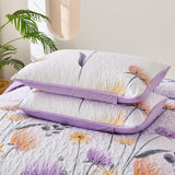 Knit Quilted coverlet and pillowcovers set: Cozy and Textured - Queen size