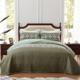 Quicksilver Quilted coverlet and pillowcovers set: Sleek and Modern - Queen size