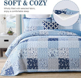 Charming Quilted coverlet and pillowcovers set: Timeless Appeal - Queen size