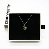 Gift Box - Aroma Necklace White Gold - Planet Aurum Verdant (Gold Green) + Purify Oil Blend