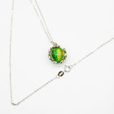 Gift Box - Aroma Necklace White Gold - Planet Aurum Verdant (Gold Green) + Purify Oil Blend