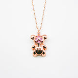 Gift Box - Bear Rose Gold Aroma Necklace + Purify Oil Blend