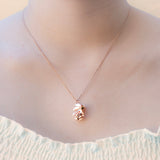 Gift Box - Rabbit Rose Gold Aroma Necklace + Purify Oil Blend