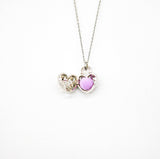 Gift Box - Heart Lock White Gold Aroma Necklace + Purify Oil Blend