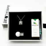 Gift Box - Chest White Gold Aroma Necklace + Purify Oil Blend