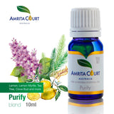 Gift Box - Aroma Necklace White Gold - Planet Lunar Lavender (Lanvender Purple) + Purify Oil Blend