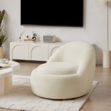 Anda Modern Boucle Fabric Swivel Chair