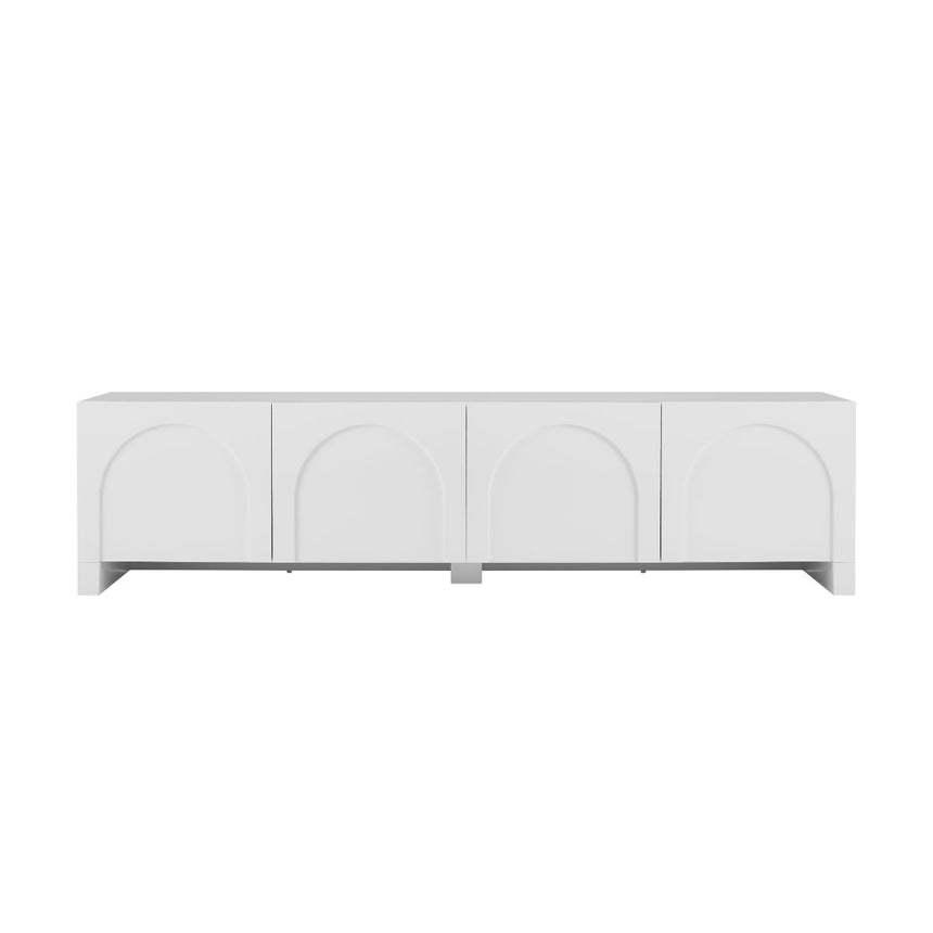 Dome White TV Unit