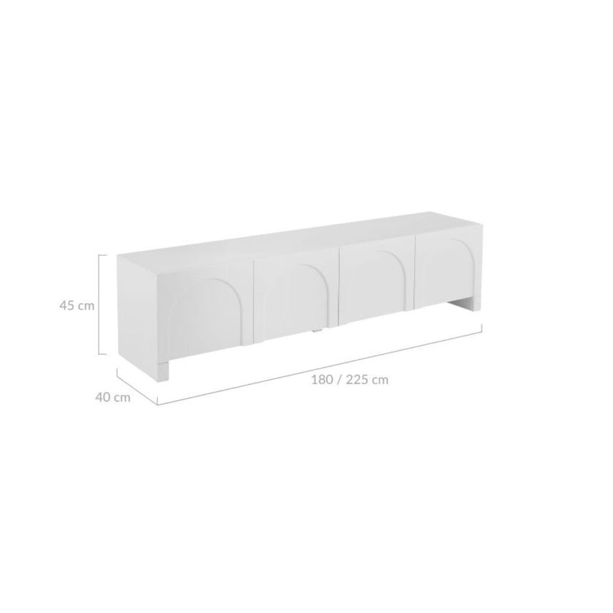 Dome White TV Unit