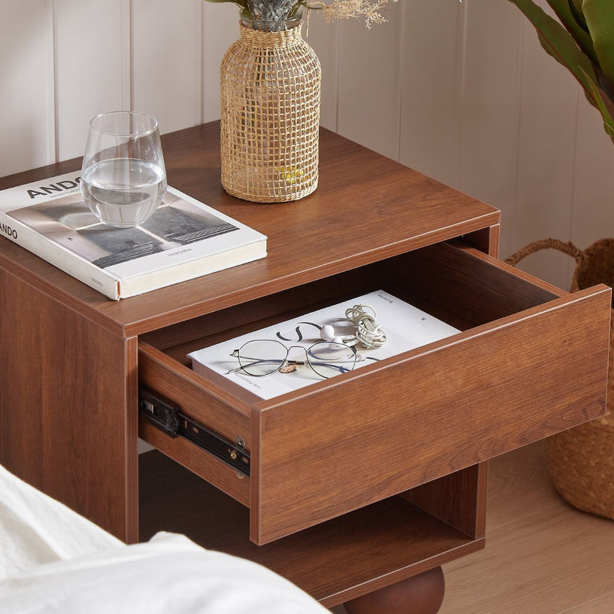 Orbie Bedside Table in Walnut