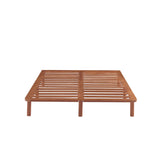 Bondi Wooden Pinewood Bed Base in Walnut - King Single