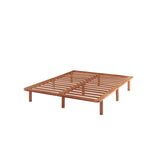 Bondi Wooden Pinewood Bed Base in Walnut - Double