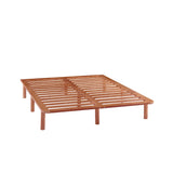 Bondi Wooden Pinewood Bed Base in Walnut - King