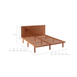 Bondi Solid Pinewood Bed Frame in Walnut- Queen