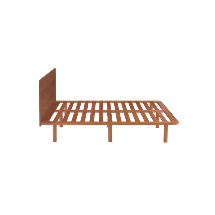 Bondi Solid Pinewood Bed Frame in Walnut - King