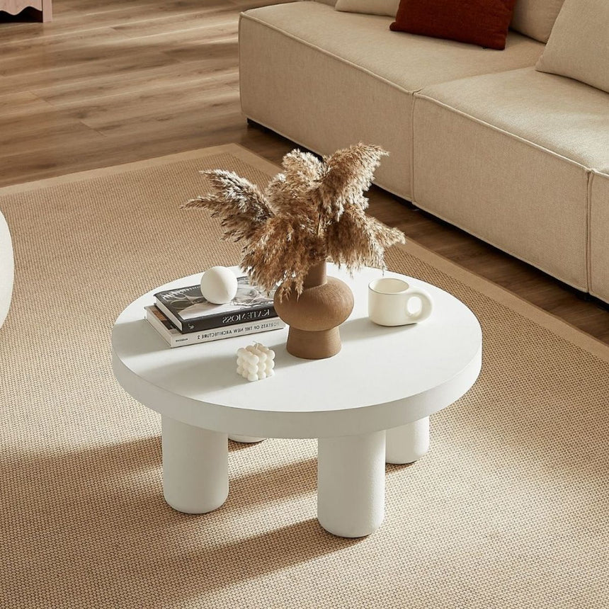 Julia White Round Coffee Table