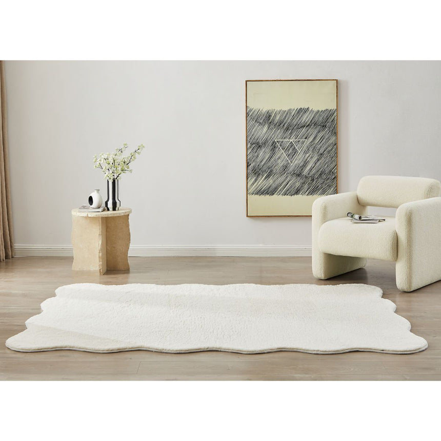 Jeremy Wave-shaped Fluffy Rug - 160 cm