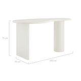 Cobble White Office Desk