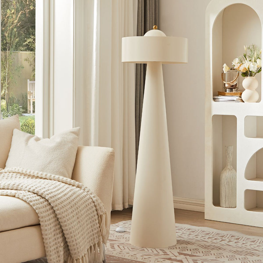 Tristan Sculptured White Floor Lamp