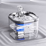 Plug-in Pet Water Fountain with USB Interface and Filter Set – Transparent Design (Standard Package)