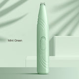 Portable Pet Hair Trimmer in Mint Green with Precision Blade and Ergonomic Design