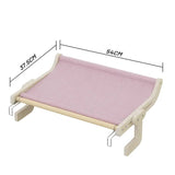 Wall-Mounted Cat Hammock Bed- Wooden Frame, Comfortable and Space-Saving Design for Pets