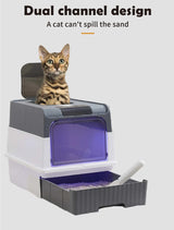 Automatic UV Sterilizing Cat Litter Box -Enclosed Design, Odor Control, and UV Germicidal Technology