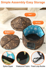 Outdoor Waterproof Cat House - Insulated, Weatherproof, Warm Shelter for Cats, Ideal for Winter Protection,Size: L 45*41cm