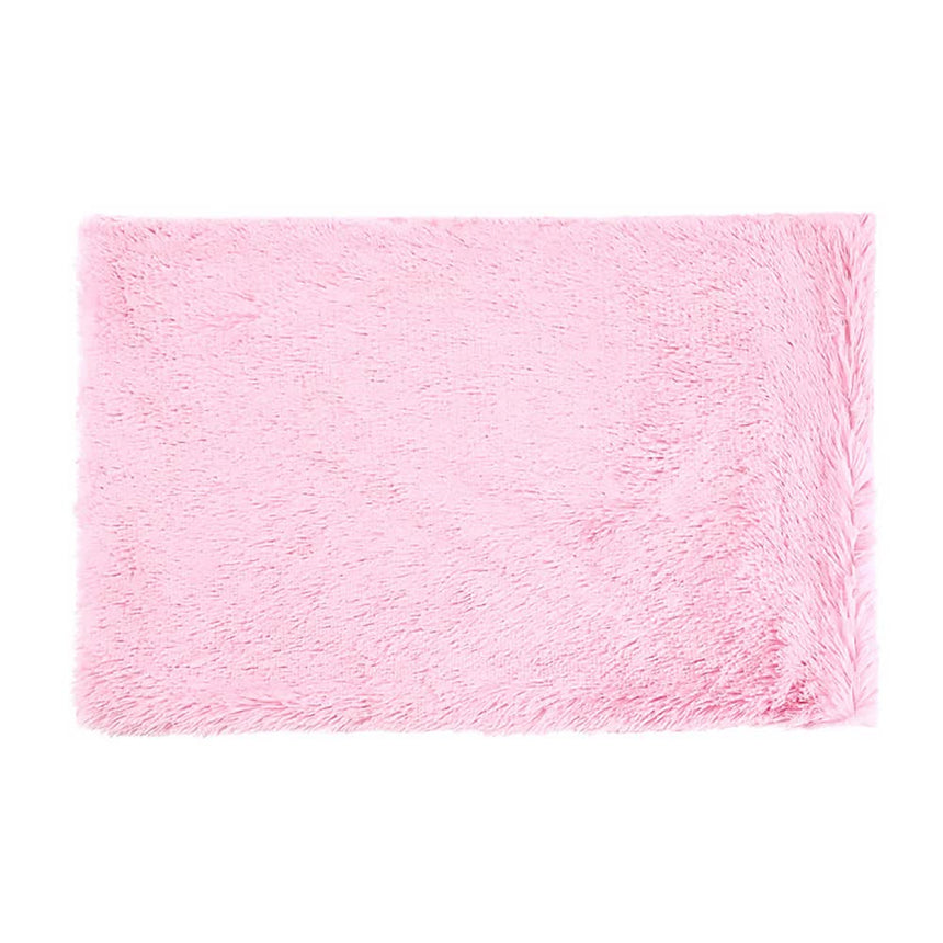 Fluffy Pet Blankets-Soft Faux Fur, Anti-Anxiety Cozy Throws for Cats and Dogs, M 80*55cm light pink