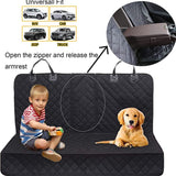 Universal Waterproof Dog Car Seat Cover with Non-Slip Backing - Pet Travel Protection Mat