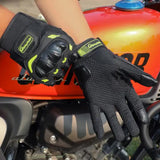 High-Performance Motorcycle Riding Gloves with Hard Knuckle Protection - Anti-Slip, Touchscreen Compatible, Neon Accents (blue,XL size)