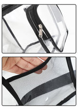 Clear PVC Shoulder Bag - Transparent Travel and Stadium-Approved Tote with Zipper(Gray)