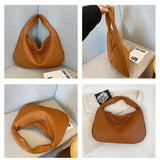 Elegant Woven Leather Hobo Bag - Soft Shoulder Tote 47*32cm (off-white)