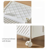 Foldable Laundry Basket with Wheels - Portable Rolling Hamper for Home Use,Storage laundry basket combination 33*28*48cm White